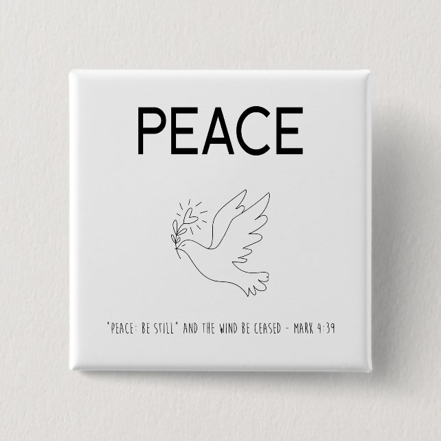 Peace be still bird flying button (Vorderseite)