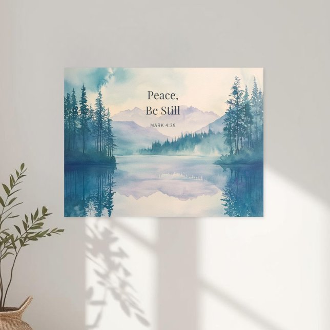 Peace Be Still Scripture Wall Art – Mark 4:39 Poster (Von Creator hochgeladen)
