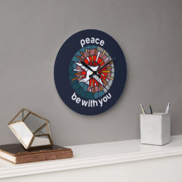 Peace be with you große wanduhr