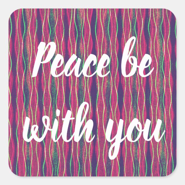 Peace Be With You Sticker Vintage (Devant)