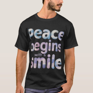 Peace beginnt mit einem Lächeln - Soft Design T - T-Shirt