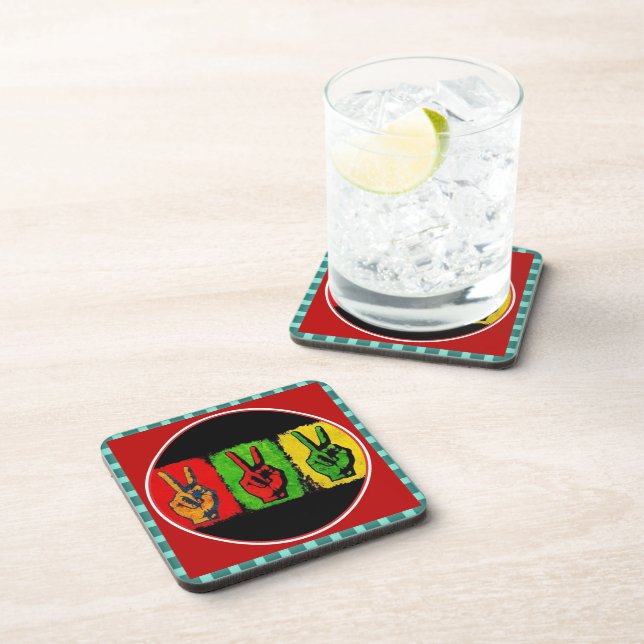 Peace Beverage Coaster Getränkeuntersetzer (Rechte Seite)