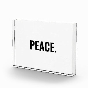 Peace Black Minimalist Typografy anti War Fotoblock
