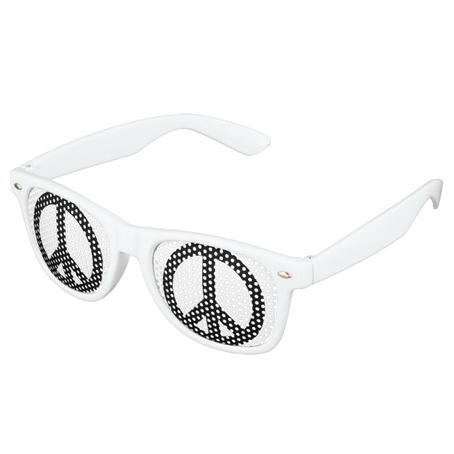 Peace Black & White Sonnenbrille (Schrägansicht)