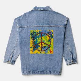 Peace Boho Denim Jacket Jeansjacke