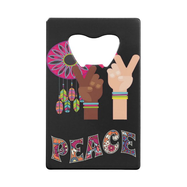 Peace Bottle Opener Geldbeutel Flaschenöffner (Rückseite)