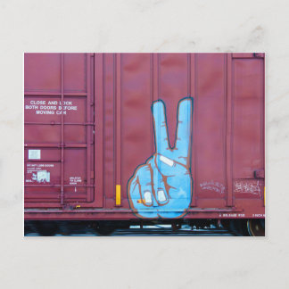 Peace Boxcar Art Postcard Postkarte