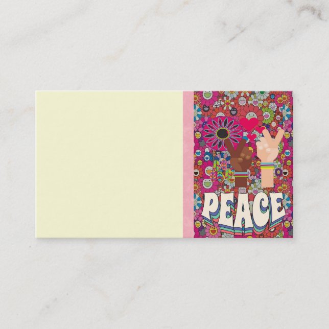 Peace Business Card Visitenkarte (Vorderseite)
