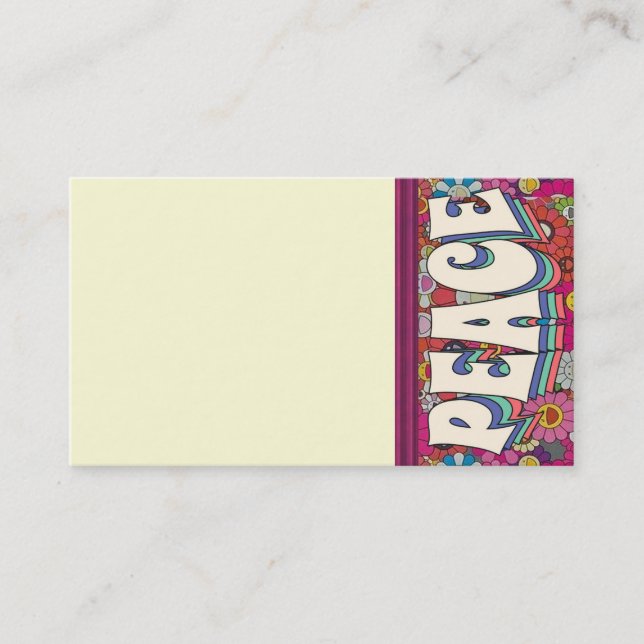 Peace Business Card Visitenkarte (Vorderseite)
