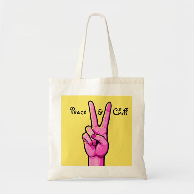 Peace & Chill ✌️ Sac fourre-tout minime de dessin  (Devant)