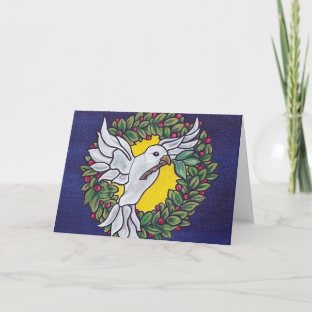 Peace Christmas Grußkarte Feiertagskarte (Vorderseite)