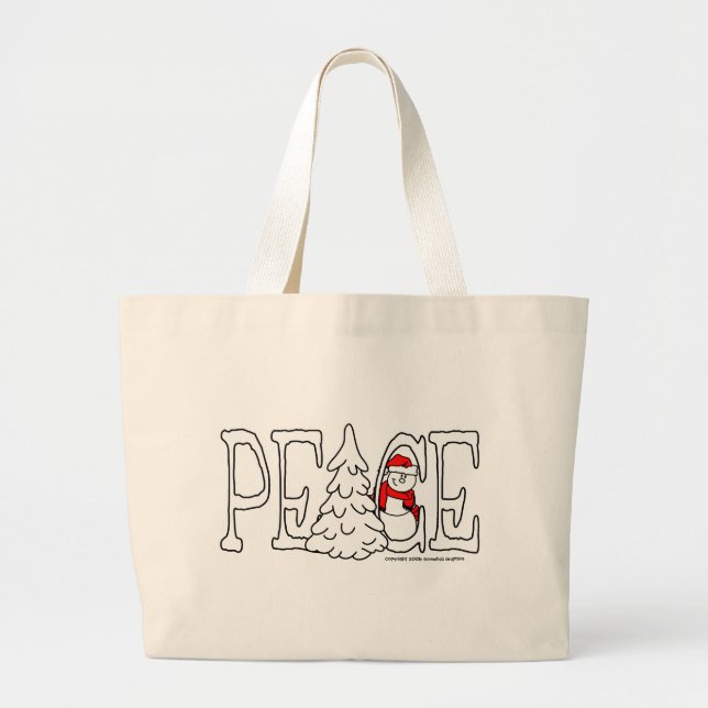 Peace Classic Bag Jumbo Stoffbeutel (Vorne)
