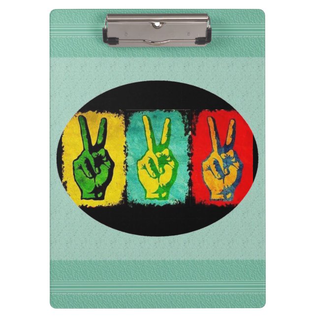 Peace Clipboard Klemmbrett (Vorderseite)