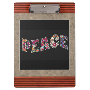 Peace Clipboard Klemmbrett