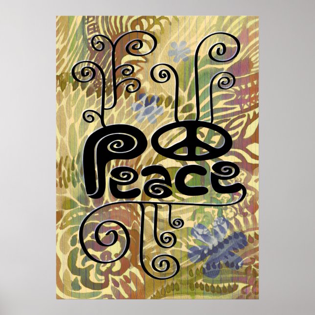 Peace Colorful Abstrakt Poster (Vorne)