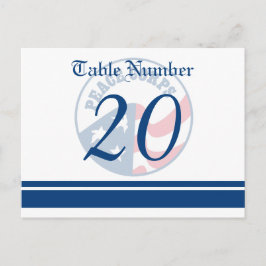 Peace Corps Wedding Table Nimber Postcard Postkarte