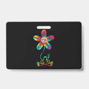 Peace Courage Liebe Hope Frogs Hippie Ausweis