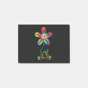 Peace Courage Liebe Hope Frogs Hippie Post-it Klebezettel