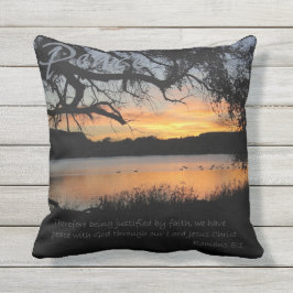 Peace Coussin Lake Sunset Coussins Romans 5