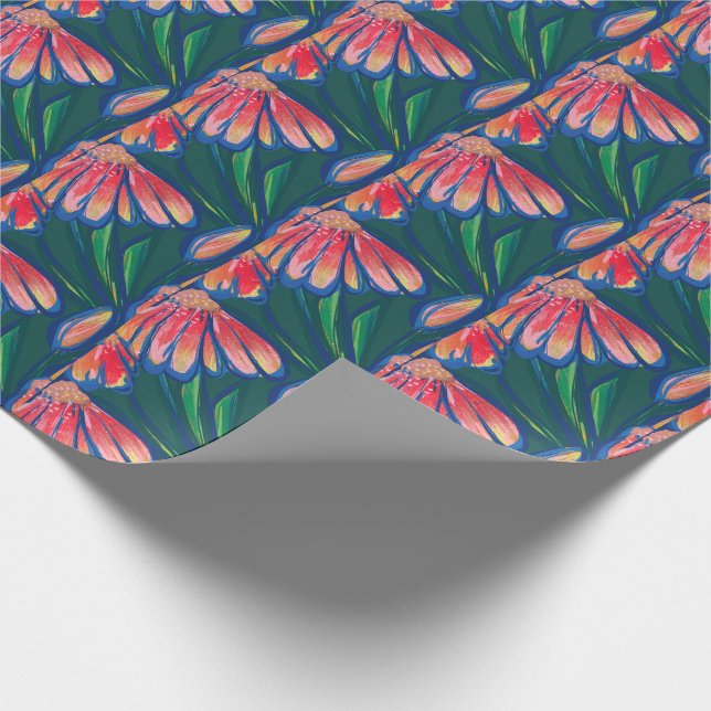 Peace Daisy Blume Florals Blume Geschenkpapier (Ecke)