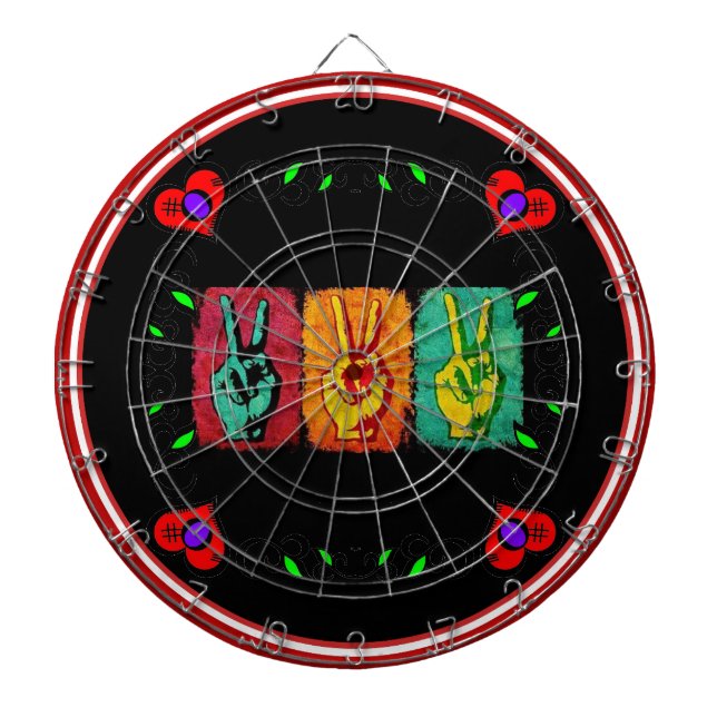 Peace Dart Board Dartscheibe (vorne)