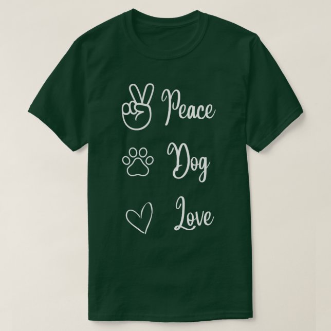 Peace Dog Liebe T-Shirt (Design vorne)