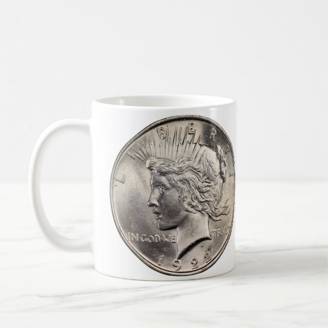 Peace Dollar Coffee Tasse (Links)