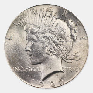 Peace Dollar Sticker Set