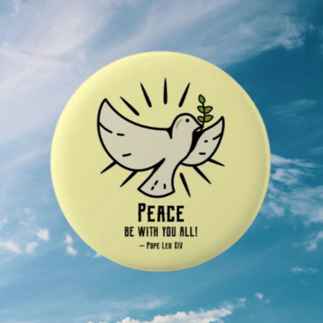 Peace Dove Button - "Friede sei mit euch allen!" (Von Creator hochgeladen)