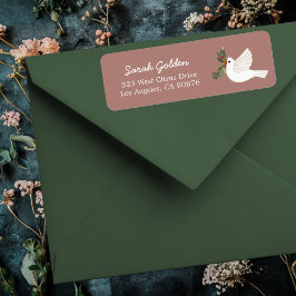 Peace Dove Christmas CUSTOM Mailing Rücksendeadres