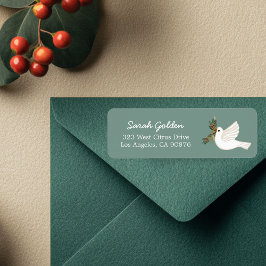 Peace Dove Christmas CUSTOM Mailing Rücksendeadres