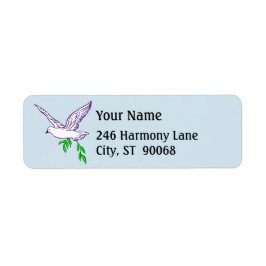 Peace Dove Custom Peace Return Address Label