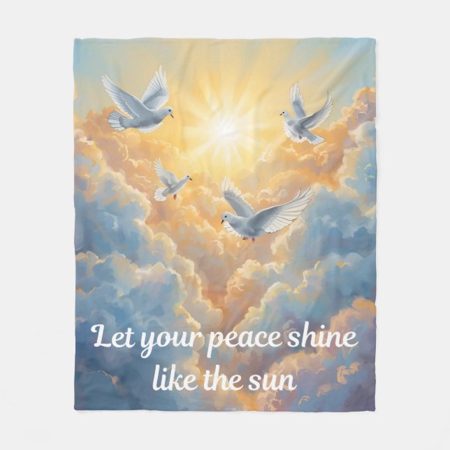 Peace Dove Fleece Blanket (Vorderseite)