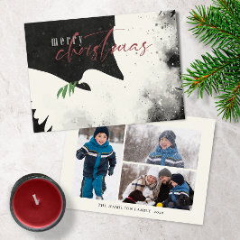 Peace Dove Foto Frohe Weihnachten Schwarze Burgund
