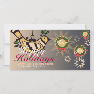 Peace Dove Holiday Love Joie Carte de voeux