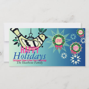 Peace Dove Holiday Love Joie Carte de voeux