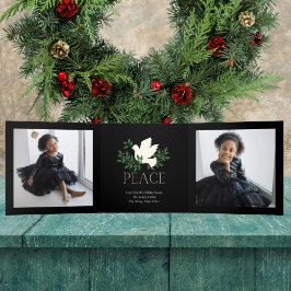 Peace Dove Holiday Multi Foto Dreifach Gefaltete Urlaubskarte