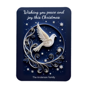 Peace Dove Hübsch Imitats Papercraft Weihnachten Magnet