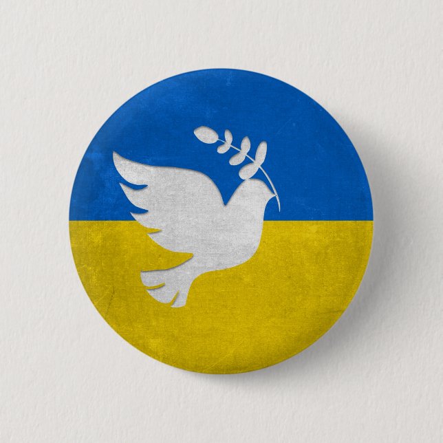 Peace Dove.Je suis avec l'Ukraine ! ! ! Badge (Devant)