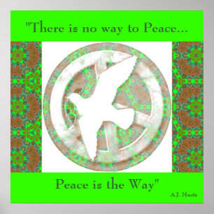 Peace Dove - Mandala Poster - mit Zitat.1