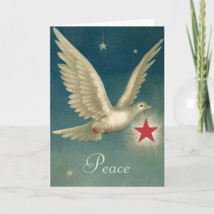 Peace Dove mit Star Christmas Holiday Custom Feiertagskarte