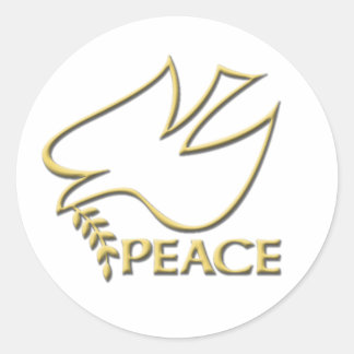 Peace Dove Peace Sign Schöne Schönheit Runder Aufkleber