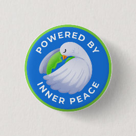 Peace Dove Round Abzeichen Powered by Inner Peace Button