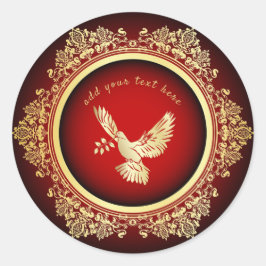 Peace Dove Round Sticker