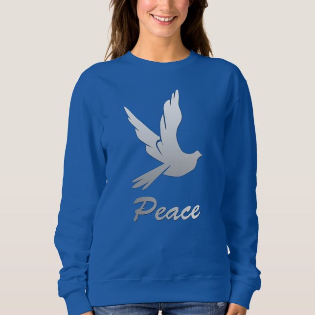 Peace Dove Silver Gradient Sweatshirt (Vorderseite)