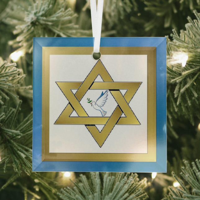 Peace Dove Star von David Ornament Aus Glas (Insitu)