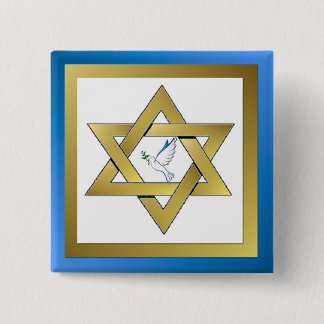 Peace Dove Star von David Square Button