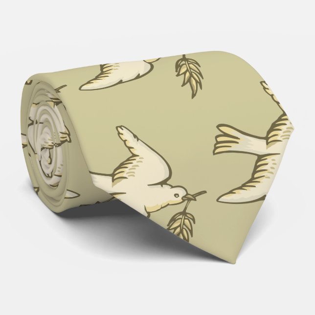Peace Dove Symbol Weltfrieden Krawatte (Gerollt)