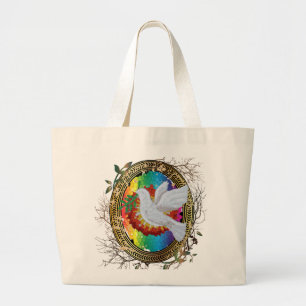 Peace Dove Tote Bag Jumbo Stoffbeutel