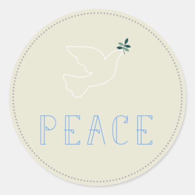 Peace Dove Weihnachten Weihnachten Weihnachten Wei Runder Aufkleber (Vorderseite)